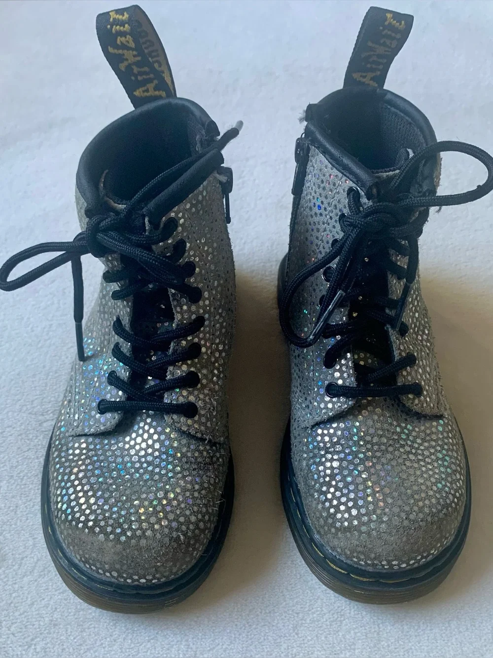 Dr. Martens Pascal Iridescent Toddler Boots Size 9
